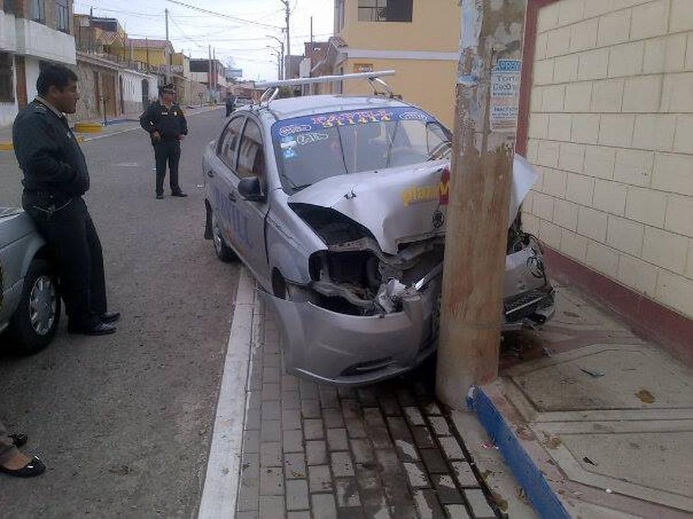 Accidente fue protagonizado por dos taxis de la empresa 'Pavill'