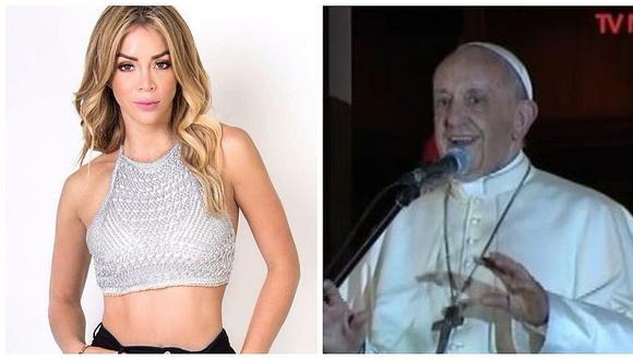 Sheyla Rojas muestra su emoción por papa Francisco (VIDEO y FOTOS)
