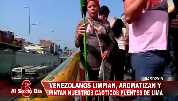 Venezolanos limpian puentes para agradecer a peruanos por acogerlos: "Todos no somos iguales" (VIDEO)