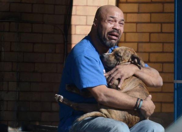​Facebook: Hombre entre lágrimas sosteniendo a su perro muerto se vuelve viral