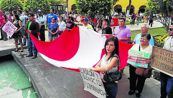 Colectivos sociales marchan contra el indulto a Alberto Fujimori