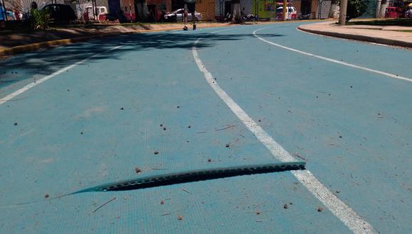 Pista atlética presenta serios daños/Foto: Jairo Salazar