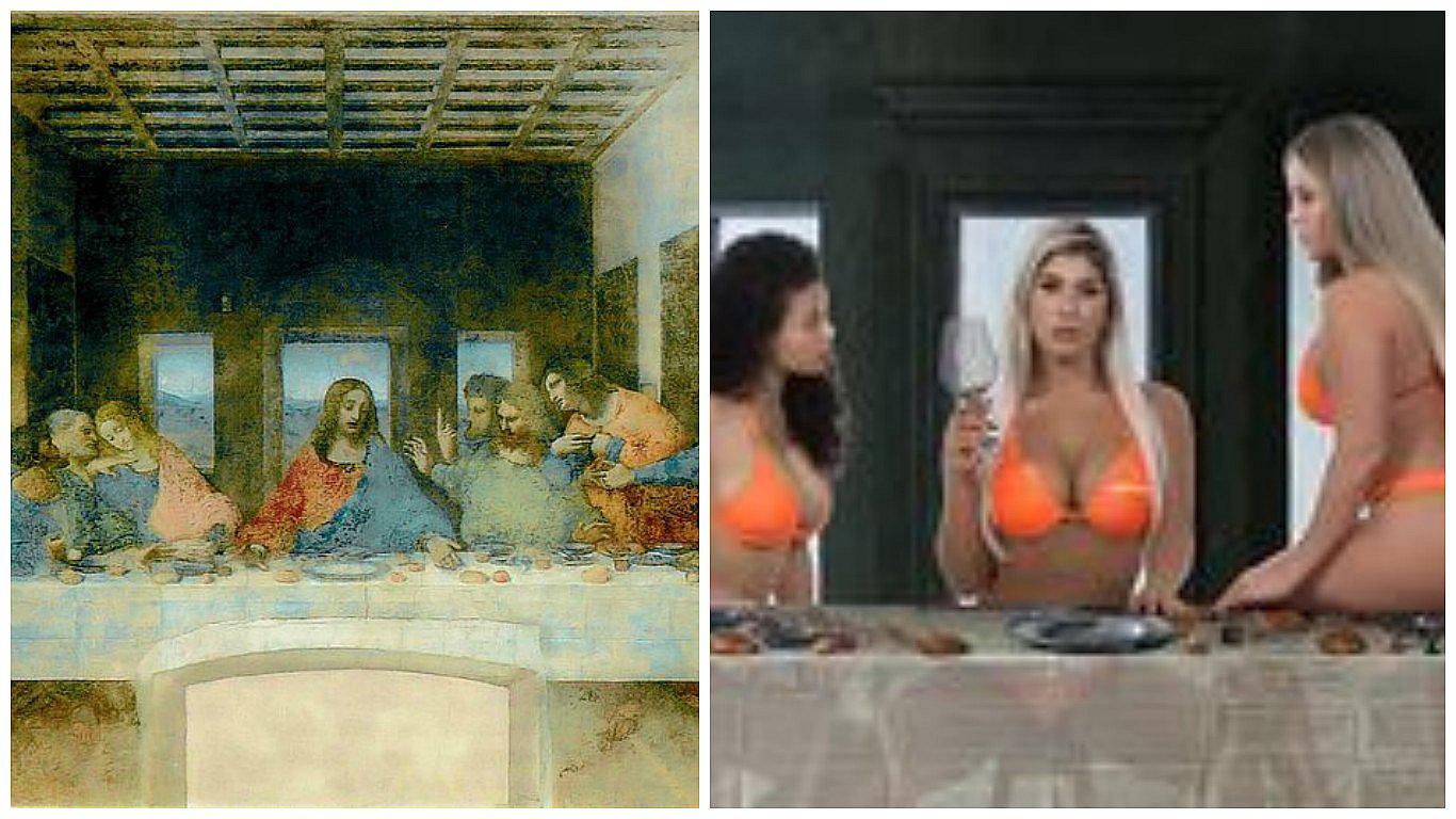 Foto de Miss BumBum causa polémica por recrear la Última Cena