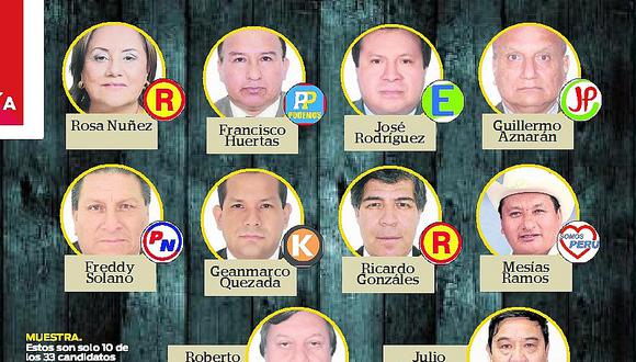 33 candidatos renuncian a sus partidos para tentar suerte en otros 