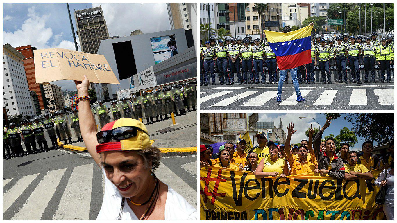 Venezuela: Oposición exige en las calles revocatorio contra Nicolás Maduro (VIDEO)