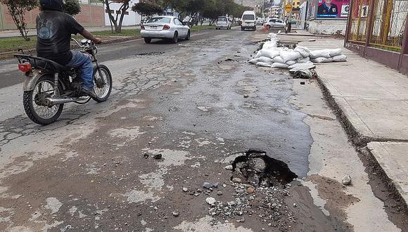 Aniegos dejaron 15 mil huecos en pistas de Tacna 
