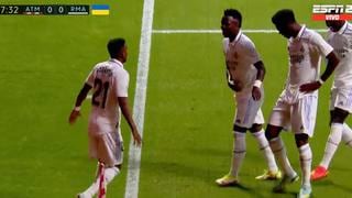 Rodrygo y su gol para abrir el marcador en favor del Real Madrid vs. Atlético de Madrid (VIDEO)