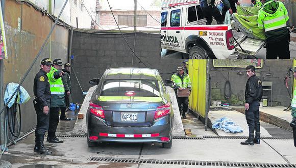 Auto arrolla a trabajador en lavadero de carros
