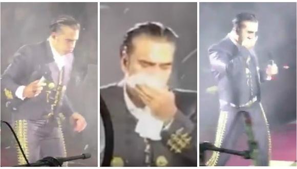 Alejandro Fernández vomita en pleno concierto tras cantar ebrio (VIDEO)