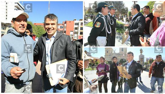 ​Huancayo: Julio Guzmán recolecta firmas para su nuevo partido político (VIDEO)