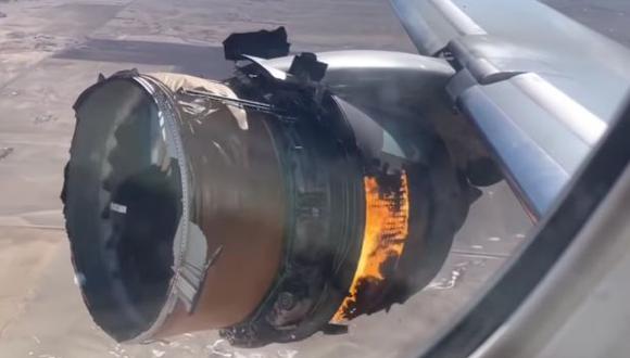 Debido a la emergencia, la empresa United Airlines decidió retirar la aeronave de su programa de vuelo. (Foto: Captura de video)
