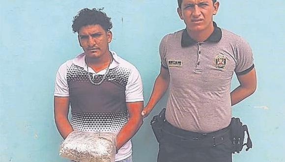 El Ministerio Público solicita la condena al Poder Judicial contra Luis Zapata Mendoza, intervenido con un kilo de marihuana.