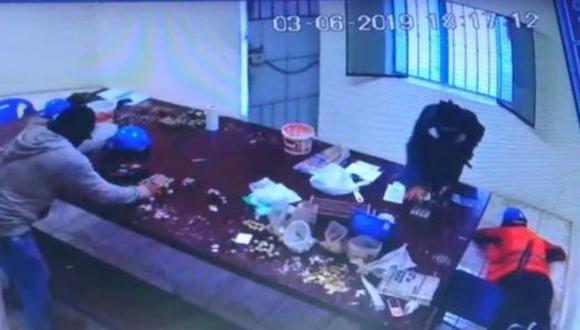 Cinco hombres armados asaltan y roban 15,000 soles de distribuidora de gaseosas (VIDEO)
