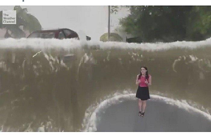 Huracán Florence: Reportera del tiempo muestra terrorífica simulación en 3D (VIDEOS)