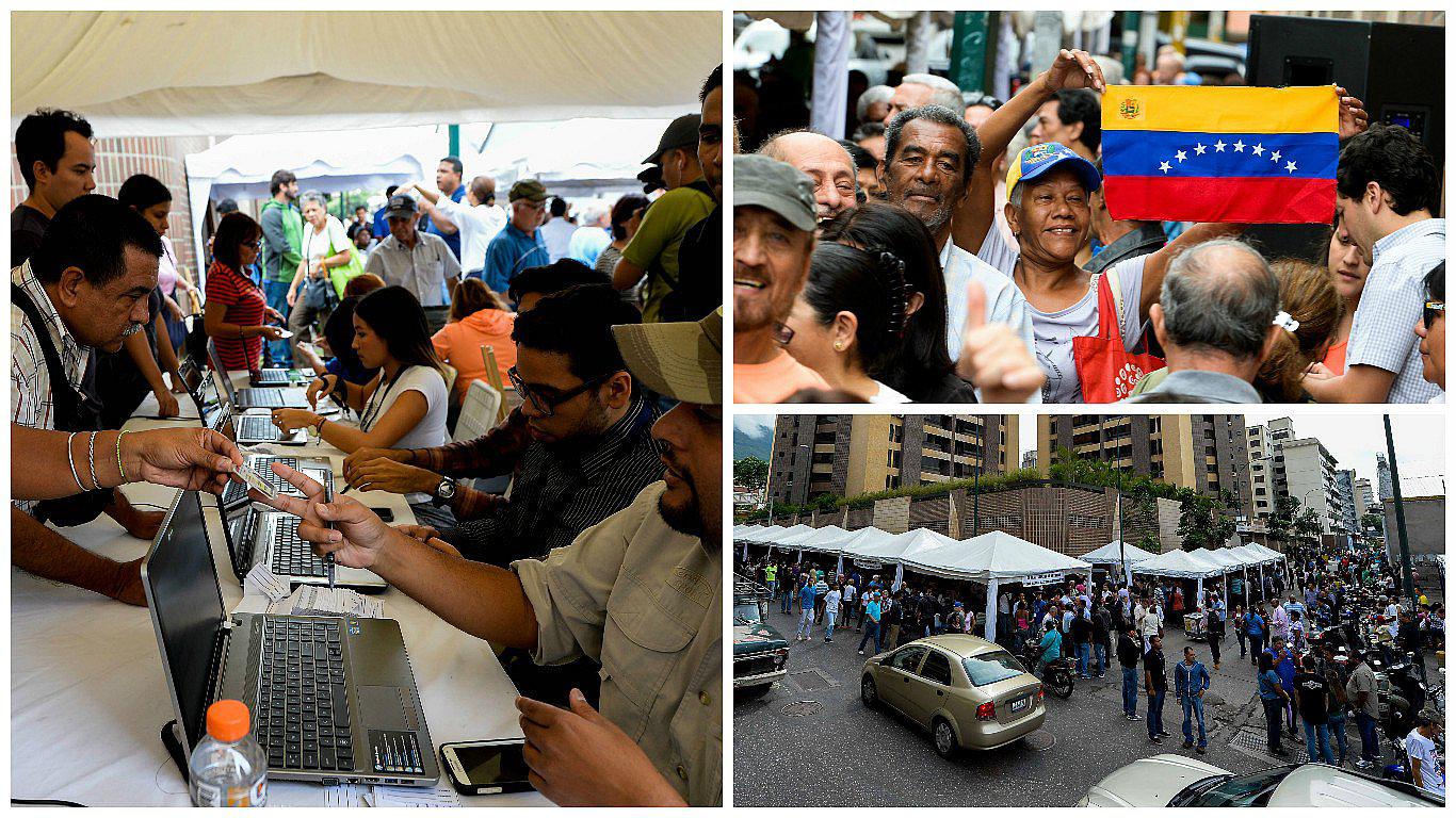 Venezuela: Oposición inicia validación de firmas de revocatorio contra Nicolás Maduro (VIDEO)