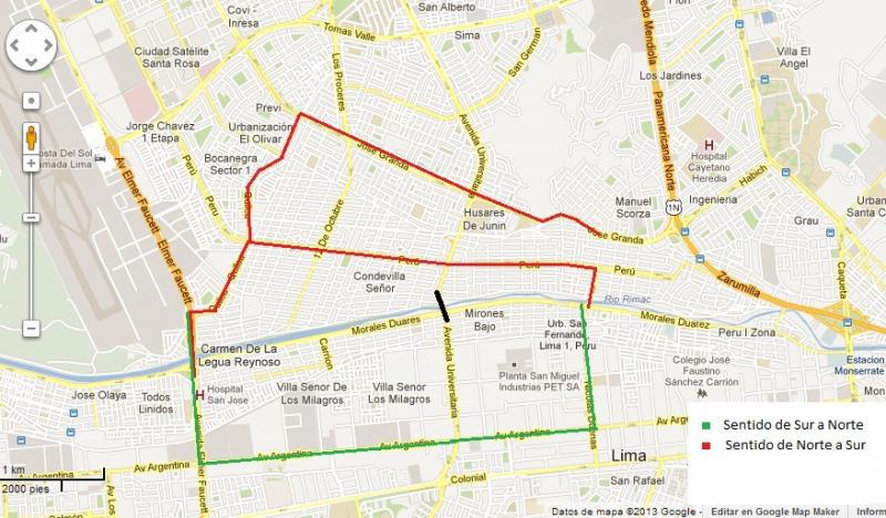 Estas son las rutas alternas para el cierre de la avenida Universitaria