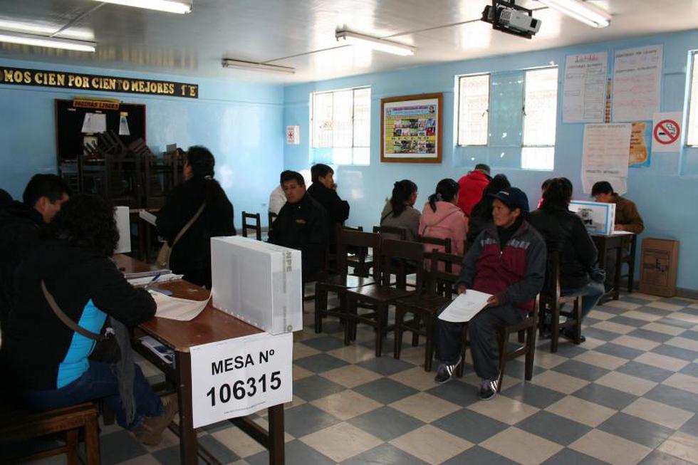 Así se realizan las elecciones en La Oroya (FOTOS)
