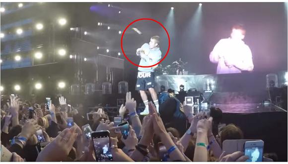​Justin Bieber no quiso cantar en vivo "Despacito" y fan le lanzó un botellazo [VIDEO]