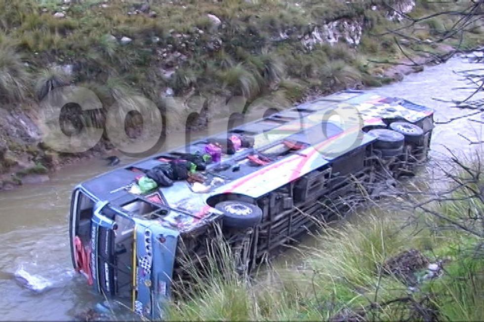 La Oroya: 47 heridos deja despiste y volcadura de bus  