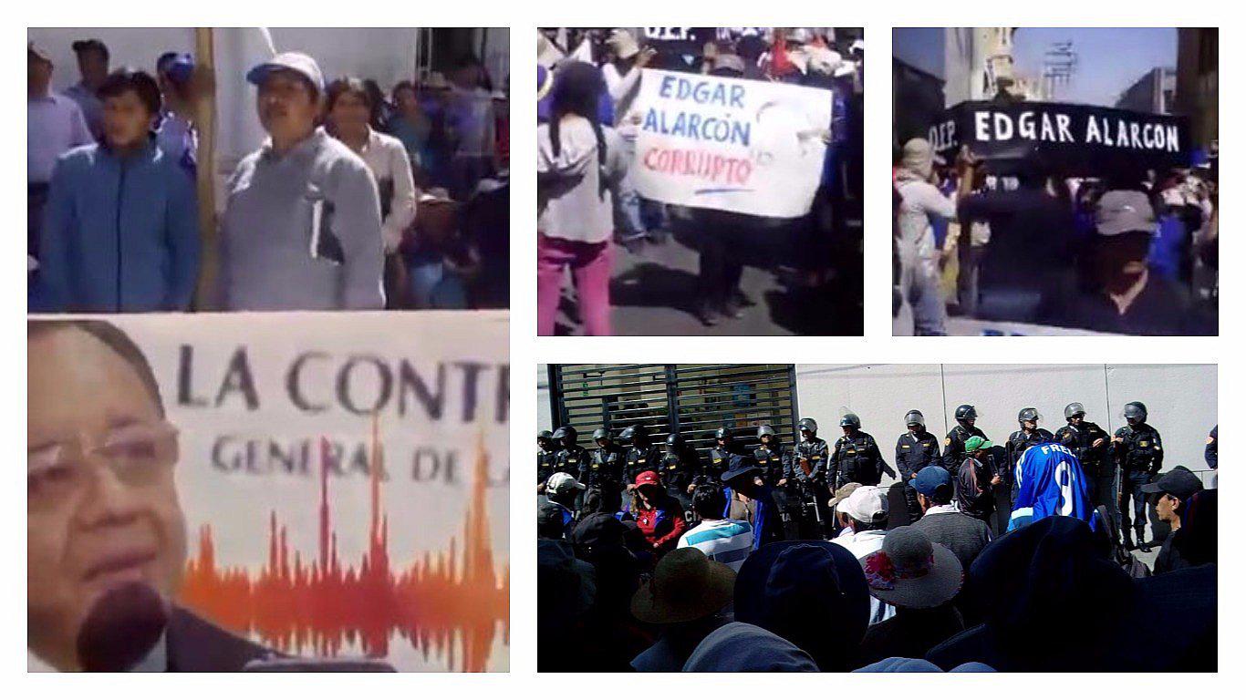 ​Arequipa: Pobladores protestan en rechazo al contralor Edgar Alarcón (VIDEO)