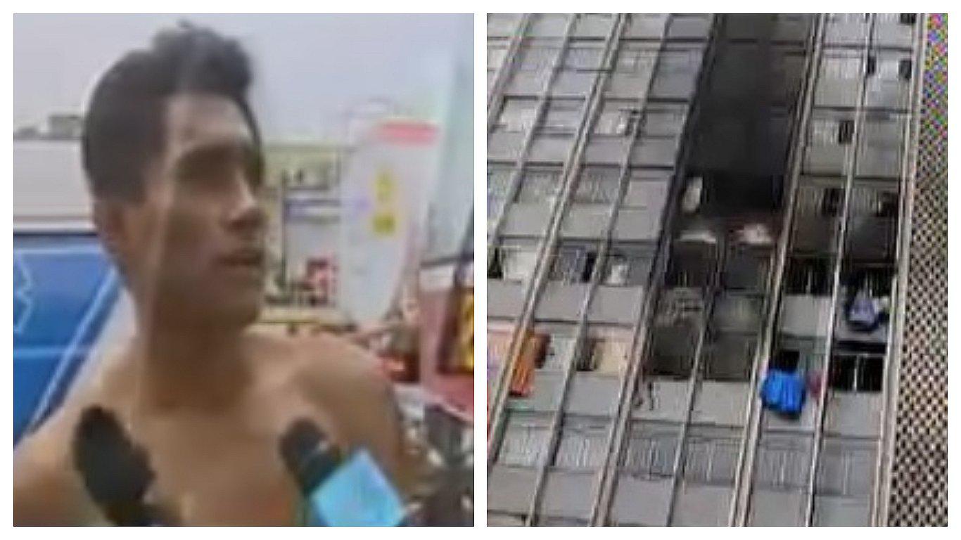 ​Joven arriesga su vida y salva a personas y mascotas en incendio del Centro de Lima (VIDEO)