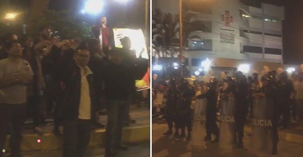 Alberto Fujimori: Manifestantes protestan frente a la clínica donde está internado el expresidente (VIDEO y FOTOS)