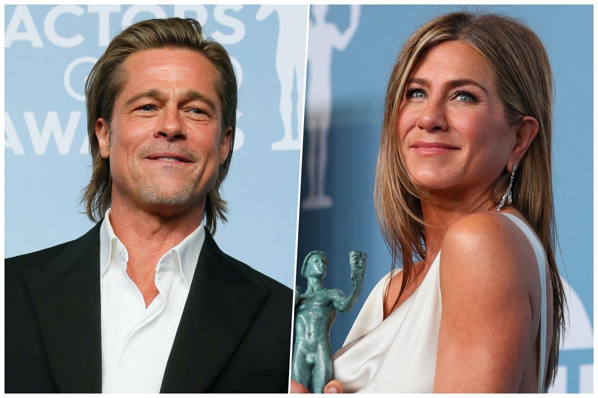 Brad Pitt y Jennifer Aniston decidieron dejar los problemas del pasado para pasar juntos la cuarentrena. (Fotos: AFP)