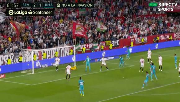 Real Madrid encontró el empate gracias al gol de Nacho. Foto: Captura de pantalla de DIRECTV Sports.
