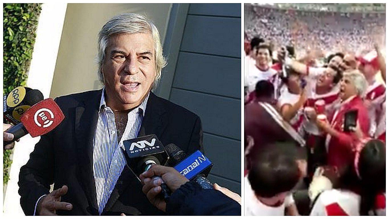 Perú al Mundial: 'Popy' Olivera cantó en contra de Alan García junto a hinchas en el estadio (VIDEO)