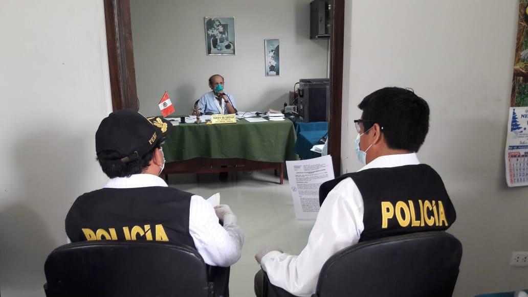 Piura. El alférez Guzmán en la audiencia del requerimiento de prisión preventiva del cabo EP.