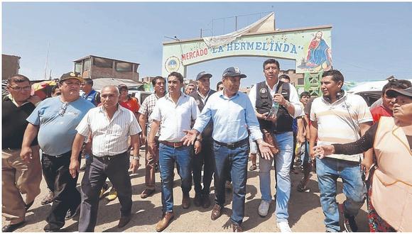 Alcalde Daniel Marcelo retrocede en cierre total   de mercado La Hermelinda 