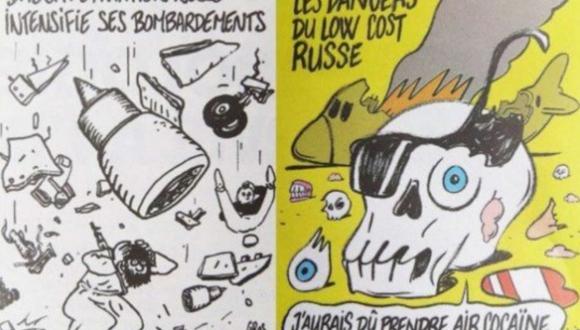 Charlie Hebdo: Esta es la caricatura del avión estrellado que indigna a Rusia 