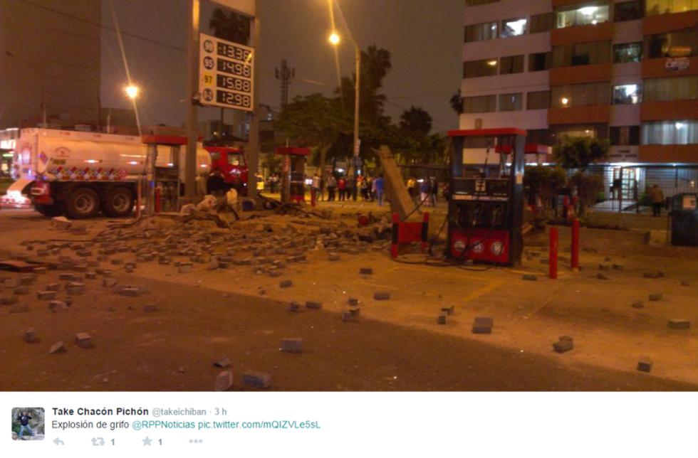 Acumulación de gases causó explosión en grifo de Magdalena (FOTOS)