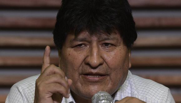 El expresidente de Bolivia, Evo Morales, ofrece una conferencia de prensa en Buenos Aires (Argentina), el 19 de octubre de 2020. (AFP / Juan MABROMATA).