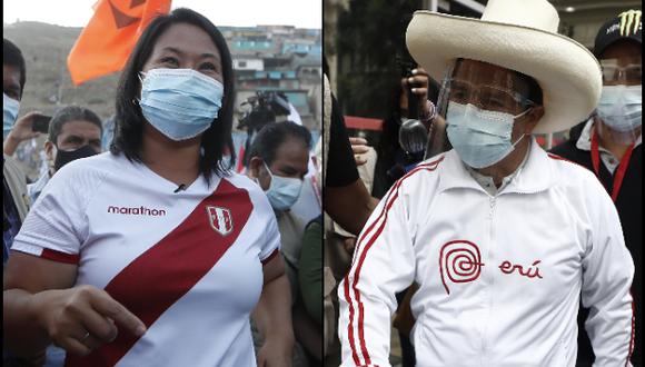 Keiko Fujimori y Pedro Castillo disputarán la Presidencia en la segunda vuelta de las Elecciones 2021 el próximo 6 de junio. (Fotos: Archivo El Comercio)