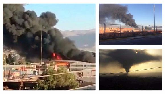 ​Incendio de gran magnitud consume depósito de ropa en Arequipa (VIDEO)