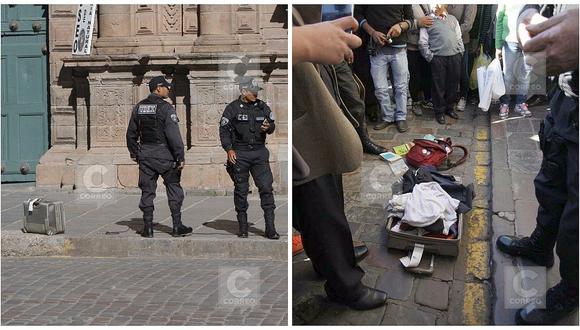 Amenaza de bomba genera zozobra en la Plaza de Armas de Cusco