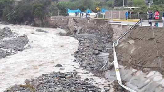 Cuarenta familias están damnificadas por lluvias