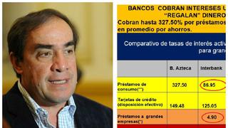 ​Yonhy Lescano: "Bancos cobran intereses usureros a consumidores"