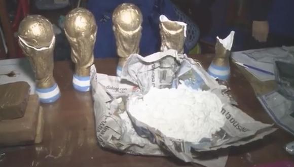 Atrapan a "narco campeones" que transportaban cocaína en Copas del Mundial Rusia 2018 (VIDEO)