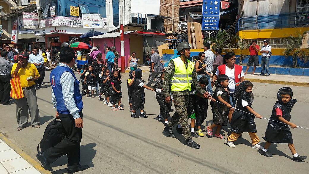 Tumbes: Perú y Ecuador realizan un simulacro binacional multiriesgos (Vídeo)