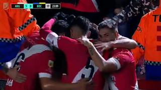 Gabriel Carabajal mandó el balón al ángulo: gol de Argentinos Juniors para el 1-0 sobre Boca