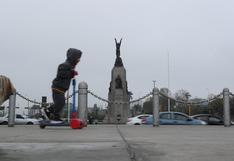 Así lució el monumento a Miguel Grau Seminario este 8 de octubre en el Centro de Lima (FOTOS)