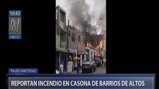 Cercado de Lima: incendio de casona se produjo en Barrio Altos (VIDEO)  