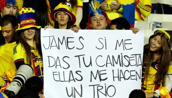 Hincha le pide camiseta a James Rodríguez para tener un trío con mujeres