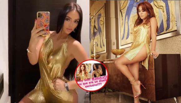 Usuarios compararon el vestido dorado que lucieron ambas presentadoras de TV.