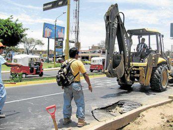 Forado  en la  Av. J.J. Elías