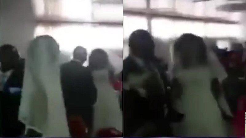 ​Mujer aparece vestida de novia para impedir la boda de su amante (VIDEO)