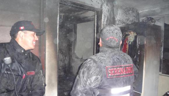 Efectivos de serenazgo salvaron a 7 niños de voraz incendio en Miraflores