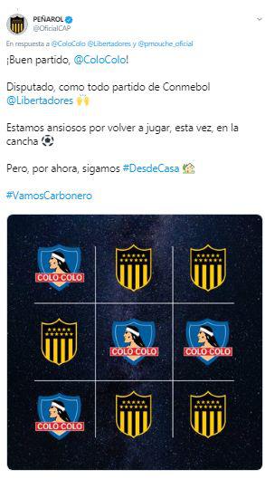 El resultado del juego virtual entre Colo Colo y Peñarol.